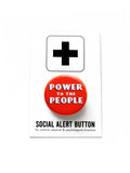 POWER TO THE PEOPLE Button 1.25" Social Justice Protest Pin