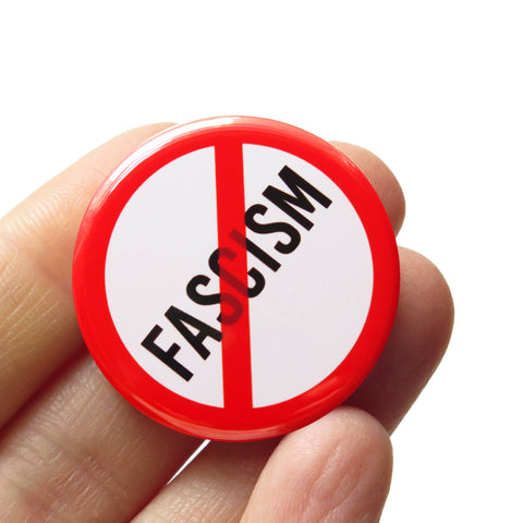 STOP FASCISM Button Political Protest 1.25" Pinback Badge