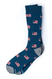 Together We Stand American Flag Sock -  Navy Blue by Alynn