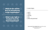Can You Pass the Citizenship Test? Knowledge Cards