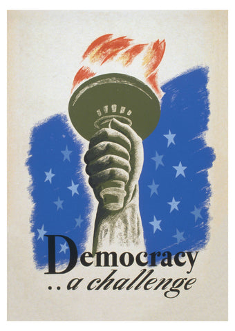 Democracy . . . A Challenge Postcard