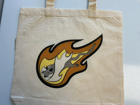 Flaming Rat Tote Bag